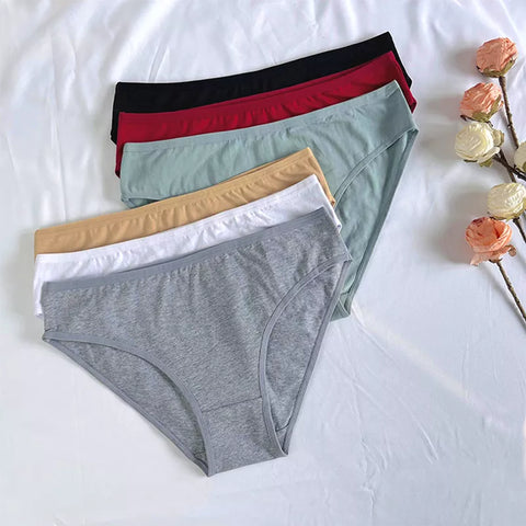 3PCS/Set Women Big Size Sexy Comfort Cotton Panties Daily Underwear Female Classic Underpant Girls Seamless Briefs Lingerie 226