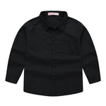 Spring Boys Shirts Casual Solid Child Shirts Big Kids School Blouse Red Tops Clothes 5-14Yrs Children Costumes Kids Boy Wear