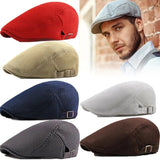 New Fashion Summer Men Hats Breathable Mesh Newsboy Caps Outdoor Sun Hats Flat Cap Adjustable Caps Gorras Berets for Father Gift