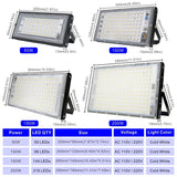 1/2/3PCS 110V 220V Led Flood Light 50W 100W 150W 200W Outdoor Floodlight IP65 Waterproof Wall Lamp Reflector Led Street Light