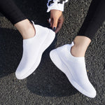 2024 Spring Women Shoes Knitting Sock Sneakers Women Flat Shoes Casual Breathable Sneakers Flats Walking Shoes for Women