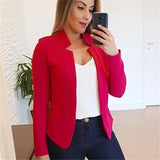 Women Thin White Blazers Spring 2022 Female Summer Blazer Long Sleeve Open Stitch OL Womens Slim Coats Femme Ladies Black Tops