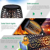 1/2/4/6/8/10/12Pcs Solar Flame Torch Light Flickering Light Waterproof Garden Decoration Outdoor Lawn Path Yard Patio Floor Lamp