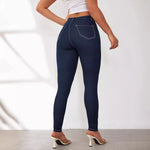 Women's Jeans 2024 Summer High Waisted Slimming and Tight Fitting Large Size Buttocks Lifting Small Leg Jeans for Women