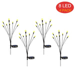 8Pack Solar Firefly Lights 10LED Solar Garden Lights Outdoor Waterproof Swaying Light for Yard Patio Pathway Decoration