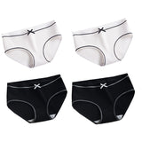 4Pcs/Lot Cotton Underwear Cute Knot Soft Breathable Briefs Young Panties Solid Girl Children Clothes