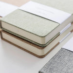 Blank And Grid Paper Notebook Linen Hard Cover 256 Pages Journal Supplies Notebook Office School Supplies Stationery