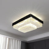 BOSSEN LED modern crystal ceiling light circular/square bedroom living room ceiling light.