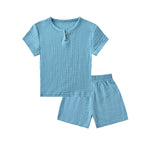 Summer Children Clothes Sets Linen Sports Clothes For Baby Girl Boy Clothing Sets T-shirts+Shorts 2 Piece Kids 1-6Years Clothing