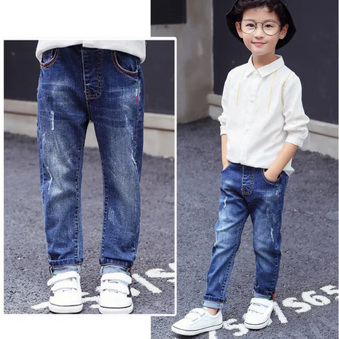 IENENS Kids Boys Clothes Jeans Pants Children Wears Denim Clothing Infant Baby Trousers Bottoms 4 5 6 7 8 9 10 11 Years
