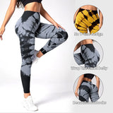 Seamless Leggings for Women Fitness Yoga Pants High Waist Tie Dye Legging Workout Scrunch Butt Lifting Sports Gym Tights Woman