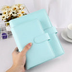 Macaroon Color A6/A5 PU Leather DIY Binder Notebook Cover Diary Agenda Planner Paper Cover School Stationery