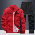 Men's Tracksuit Athletic Casual Jogging Gym Sweatsuit 2 Piece Jackets + Sweatpants For Running Football Training Sports Suit Men