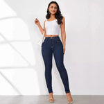 Women's Jeans 2024 Summer High Waisted Slimming and Tight Fitting Large Size Buttocks Lifting Small Leg Jeans for Women