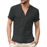 Summer New Men&#39;s Short-Sleeved T-shirt Cotton and Linen Led Casual Men&#39;s T-shirt Shirt Male  Breathable S-3XL
