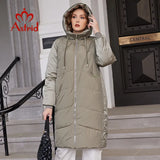 Astrid Winter Jacket Women 2022 Loose Long Warm Parka Fashion Thick Women's Coat Hooded Side Zipper Female Clothing AR-10225