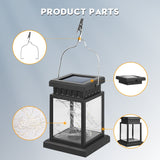 Solar Lantern Light LED Waterproof Portable Garden Decor Hanging Light Outdoor Yard Festival Decor Atmosphere Lamp Power Solar