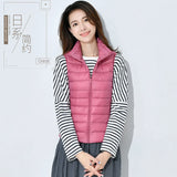 New 2024 Women Women Ultra Light Down Vests Slim Sleeveless Jacket Portable Girl Lightweight Windproof Waistcoat