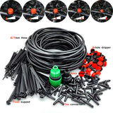 Greenhouse 5M-50M DIY Drip Irrigation System Automatic Watering Garden Hose Micro Drip Watering Kits with Adjustable Drippers