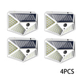 2/4/8/10PCS Solar Light Outdoor 100 LED Wall Lamp PIR Motion Sensor Lamp Waterproof LED Lights For Garden Street Decoration