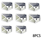 2/4/8/10PCS Solar Light Outdoor 100 LED Wall Lamp PIR Motion Sensor Lamp Waterproof LED Lights For Garden Street Decoration