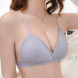 Women Cotton Bras Push Up Bralette Solid Color Sexy Lingerie Seamless Brassiere Female Wire Free Underwear Girls Simple Bras