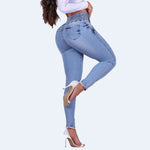 Women High Waist Slim Skinny Jeans Ladies Pencil Jean Trousers Bottom Straight Female Trouser Streetwear Stretch Skinny Trousers