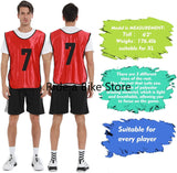 Scrimmage Training Vest (12 Pack) Team Sports Pinnies Jerseys for Adult Youth Soccer Bibs Numbered Practice Jerseys