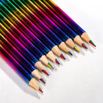 12 pcs Rainbow Pencils Drawing Crayons Kawaii Children's Colored Pencil Set Painting Graffiti Crayons School Stationery