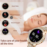 AMOLED Screen Smart Watch Heart Rate Blood Oxygen Fashion Ladies Bracelet 2023 Bluetooth Call Smartwatch Womoen For Android IOS