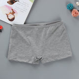 6pc/Lot Children Kids Girls Soft Underwear Elastic Boxer Shorts Panties Solid Underpants 8-14Years
