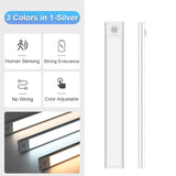 Ultra-thin LED Cabinet Light Rechargeable Motion Sensor Light USB Night Lights Induction Lamp Wardrobe Closet Kitchen Lighting