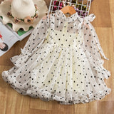 Cute Girls Dress New Summer Girl Dresses Fancy Flower Princess Dress Toddler Tutu Baby Kid Birthday Tulle Cloth Casual Wear 3 8Y