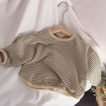 Boys Striped Sweashirt 2022 Spring Autumn New Children&#39;s Clothing Korean Baby Kids Cotton Casual Thin Long-Sleeved Sweater WTC52