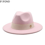 New Fedora Hat For Women Winter Elegant Fashion Formal Wedding Decorate Church Cap Panama Party Jazz Hat chapeau femme