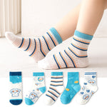 5 Pairs Children&#39;s Socks 0-12Years Kids Socks Spring Summer Baby Boys Girls Cotton Mesh Breathable Thin Soft Clothes Accessories