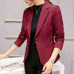 Elegant Business Lady Jacket New Women Full Sleeve Work Blazer Female Casual Coat Six Color Available