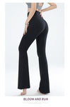 Women's leggings slim yoga pants women's high waisted wide leg pants sports bell bottoms breathable quick dry bottom