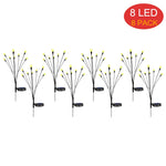 8Pack Solar Firefly Lights 10LED Solar Garden Lights Outdoor Waterproof Swaying Light for Yard Patio Pathway Decoration