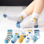 5 Pairs Children&#39;s Socks 0-12Years Kids Socks Spring Summer Baby Boys Girls Cotton Mesh Breathable Thin Soft Clothes Accessories