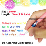 200pcs/box Colored Lead Pencils 2.0 mm Mechanical Pencil Lead 10 Unique colored pencils lead Art Supplies for Drawing Sketching