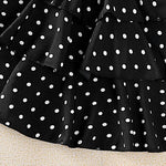 Dress Kids Girls 4-12 Years Black Polka Dot Dress For Girls Stylish Girls Vacation Holiday Clothes Kids Clothes Dress
