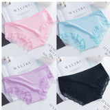 4PCS Girl Underwear Teenage Underpants Young Girl Briefs Lace Cotton Girl Panties Girl Panties Kids Underwear