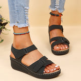 Wedge Heeled Sandals Women Summer 2023 Casual Open Toe Platform Gladiator Sandals Woman Plus Size 43 Non Slip Beach Shoes Mujer