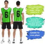 Sports Pinnies-Numbered Practice Vest Pennies for Soccer Basketball Jersey Bibs -Set of 12/Youth Adults Team