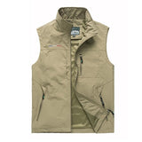 Men&#39;s Vests Mens Jacket Sleeveless Vest Spring Summer Autumn Casual Travels Hiking Work Vest Multi-pockets Vest Waistcoat 5XL