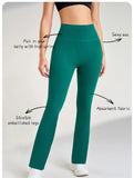 Women's leggings slim yoga pants women's high waisted wide leg pants sports bell bottoms breathable quick dry bottom