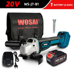 WOSAI MT Series M14 Brushless Angle Grinder 20V Lithium-Ion Battery Machine Cutting Cordless Electric Angle Grinder Power Tools