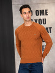 AIOPESON Argyle Basic Men Sweaters Solid Color O-neck Long sleeve Knitted Male Pullover Winter Fashion New Warm Sweaters for Men