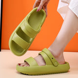 Women Summer Beach Platform Sandals Green Soft Sole EVA Slides Woman Fashion Non-slip Outdoor Slippers Female Comfortable Shoes